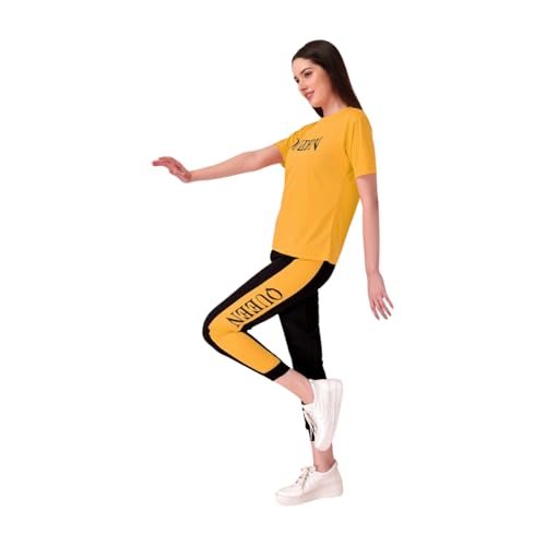 Image of Women's Casual Printed T-Shirt and Track Pant Set | Casual, Soft, and Comfortable Outfit for Home or Everyday Wear