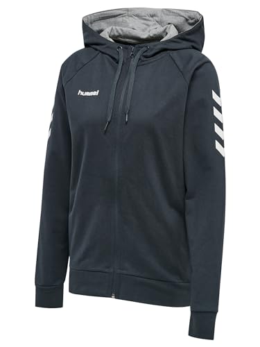 hummel Cotton Kapuzenjacke Damen F9158 blau, S Damen