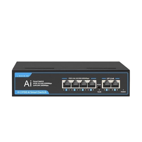 Commutateur POE Ethernet 1000 Mbps pour connecter vos cameras de surveillance de maison 52V