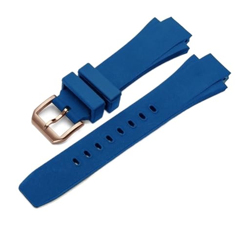 [ȓX] 26x16mm voh IWC ANA^C}[ pXgbv IW354807 uXbgΉ Y ubN VR o[xg sobN }XL[m(Blue Rosegold)