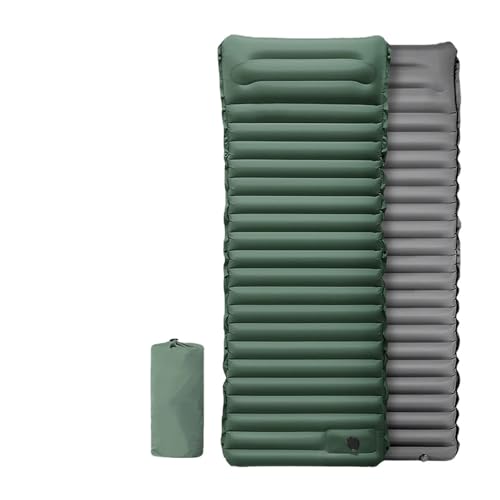 Outdoor Camping Sleeping Pad Inflatable Mattress with Pillows Ultralight Air Mat Built-in Inflator Pump Travel Hiking(Orange)