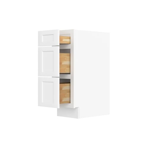 Image of Furinno Shaker Bath Vanity Cabinet Without Top, Ready to Assemble, 21 D x 12 W x 34.5 H, White