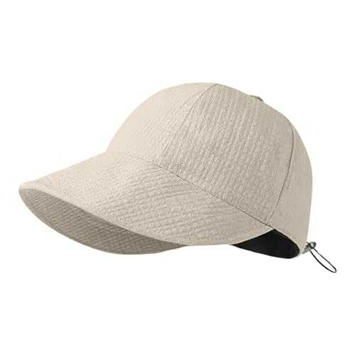 Women's Fashionable Breathable Sun Wide Brim Fisherman Bucket Hat for Outdoor Summer Beach Travel (Beige, One Size)