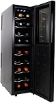 Koolatron 18 Bottle Wine Fridge – Wine Cooler with Glass Door, 1.9 cu. ft (53 L), Beverage Can Refrigerator, Digital Temperature Control/Dual Temperature Zone, Ideal for Red, White, Sparkling