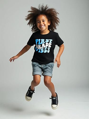Image of Unique Baby Boys 1st Grade Vibes Only Back to School T Shirt