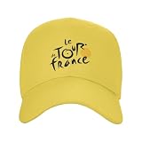 Le Tour of France Unisex Vintage Washed Baseball Cap Adjustable Dad Hat Yellow