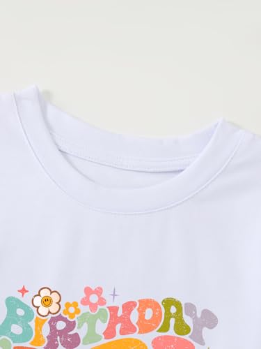 Girl's Birthday Girl Graphic T-Shirt Casual Short Sleeve Cotton Tee4