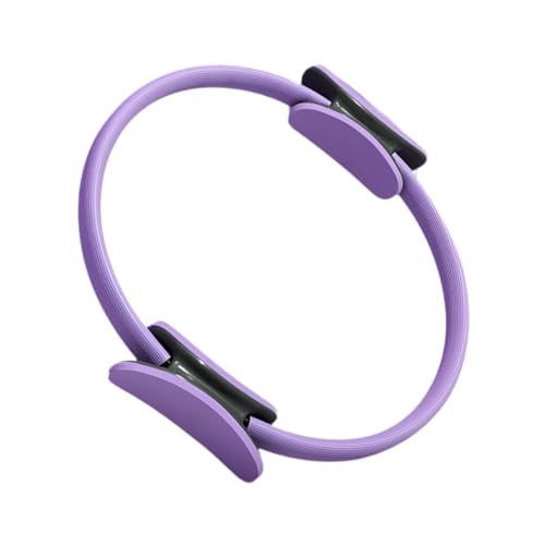 perfeclan Cerchio Pilates, Anello da Pilates, Anello Flessibile Resistente con Maniglie Imbottite, Fitness Attrezzi Casa, Allenamenti Yoga, Fitness Ring per Esercizi Interni della Cosce e Gambe, Viola
