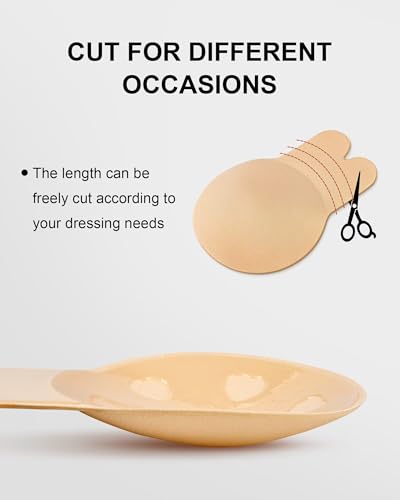 Sticky Bra Push Up 2 Pairs,Adhesive Bras Strapless Backless Bra for Women with Pasties4