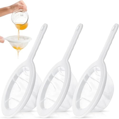 3 Piezas Colador, 100/200/400 Mallas colador de cocina, Tamiz de Filtro de Alimentos, Tamiz de Filtro de Malla Colador de Cocina Malla Ultrafina, para Filtrar Miel, Sopa, Almidón de Maíz, leche