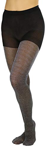 Image of ToBeInStyle Women's Shine & Shimmer Metallic Pantyhose Opaque Lurex Tights