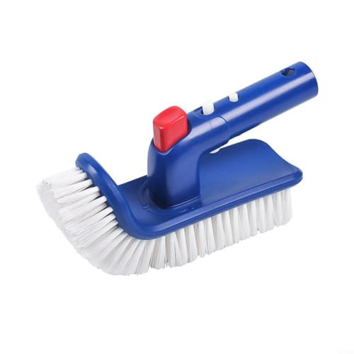 ZMdooreasy Swimming Pool Corner Brush With 180 Degree Rotating Handle Deep Clean Scrubber for Steps Corners Ladders in Ground Above Ground Pools Spa