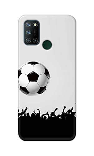 Image of Printed Hard Back Cover Case for Realme 7i Back Cover (Football Icon) -1302