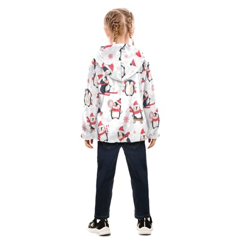 OTVEE Christmas Animals Cute Penguin Kids Hoodie Jacket Fall Spring Full Zip Warm Outwear Coat4