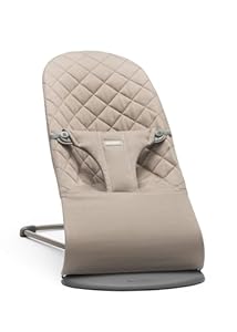 BabyBjörn Babywippe Bliss, Gewebt, Klassische Steppung, Sandgrau
