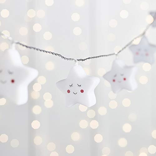 Lights4fun Cuore In Metallo Con 18 LED E 10 Mollette In Legno - Decorazione Luminosa A Pile Con Timer