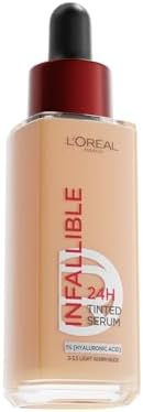 L’Oreal Paris Infallible 24H Tinted Serum Foundation, 3-3.5 Light Warm Nude