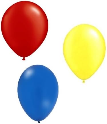 Toyland 30 Yellow/Blue/Red 12" Balloons For COLOMBIA Cricket World Cup Celebrations/World Cup Parties
