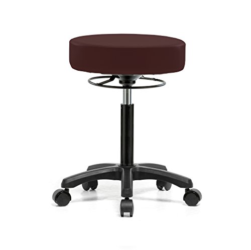 Image of Perch Life Height Adjustable Stool | Medium Bench Height 20.5-28 inch | Burgundy Vinyl