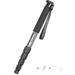 Monopie Profesional Monopie de cámara de fibra de carbono INNOREL RM285C profesional portátil compacto ligero viaje monopie de 5 secciones para Canon Nikon Sony DSLR cámara videocámara DV soporte de fotografía carga 10kg