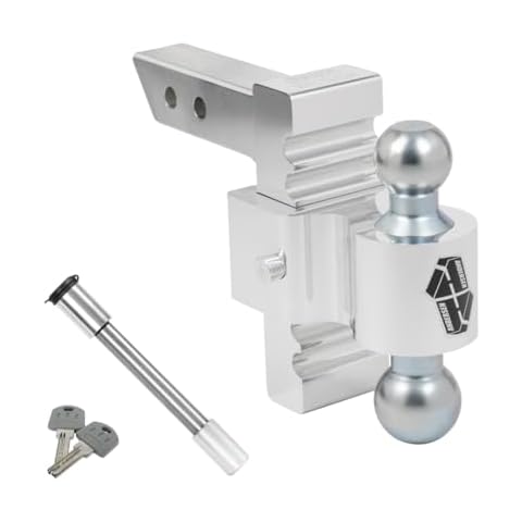 ANDERSEN HITCHES | RV Accessories | Trailer Hitch Locks | Heavy Duty Rapid Hitch W/Locking PIN | 6" Drop Rapid Hitch 2” x 2-5/16” Plated Steel Combo Ball (8K/10K GTWR) (with Locking PIN 3429) | 3410 Cover