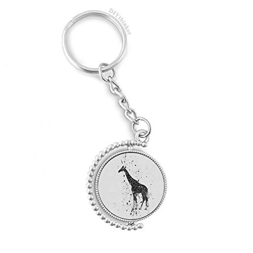 Porte-clés girafe gris rotatif DIYthinker : la solution anti-nœuds pour vos clés encombrantes