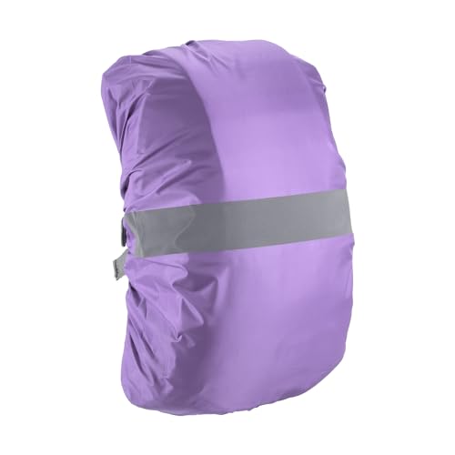 M METERXITY Backpack Rain Cover - Waterproof Lightweight Cover with Horizontal Reflective Strap, Apply to Hiking/Mountain Climbing (30-40L, S, Purple)