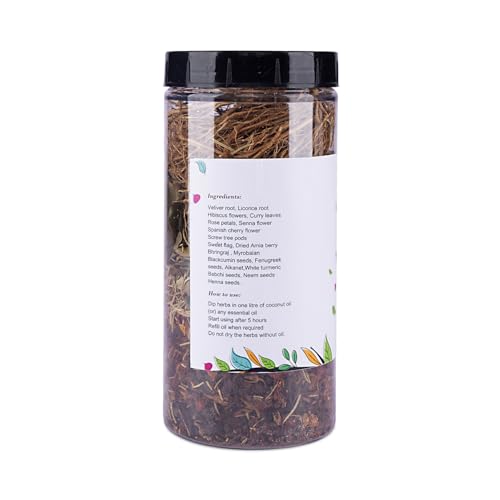 LuxePureva Herbal Hair Oil Mix | Herbs For Hair Growth | 19 Vital Herbs For Long, Thick, And Lustrous Hair | DIY Oil Infusion | DOES NOT INCLUDE OIL | LARGE PACK