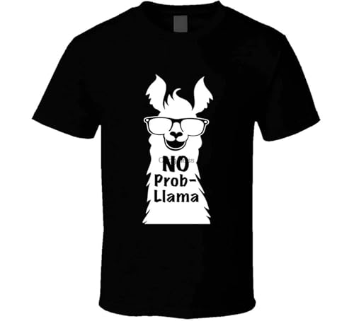 Llama-No-Problem-No-Prob-Llama-Funny-Animal-T-Shirt