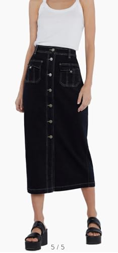 Generic black denim skirt – image 5