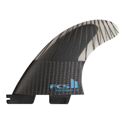FCS II Performer PC Carbon Large Tranquil Blue Tri Fins