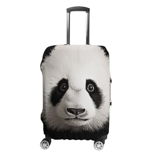 Panda Bear Head Luggage Cover, Washable Elastic Suitcase Cover Protector Fit 18-32 Inch Luggage