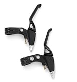 NLIGHTING Leve Freno Bici MTB in Alluminio, Leve Freno Bicicletta Universali 22,2 mm per V-Brake e Freno a Disco Meccanico, Coppia Leve per City Bike Trekking