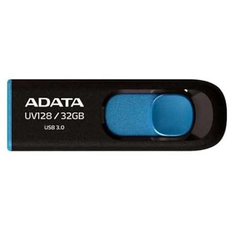 ADATA UV128 pamięć flash USB 3.1 128 GB, czarny/niebieski AUV128-128G-RBE