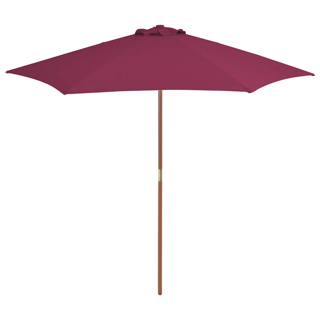 SYDE Ombrellone da giardino in legno terracotta, 270 cm