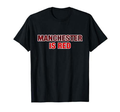 Manchester es un partidario de fútbol Americano Divertido del United Red Camiseta
