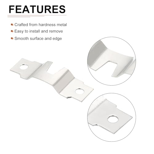 Image of DTGN 48mm x 15mm x 5mm Double Hole Triangle D Ring - Picture Frame Hangers - 10Pcs - Good for Hanging Paintings - Picture Frame Hook Photos - Silver Tone