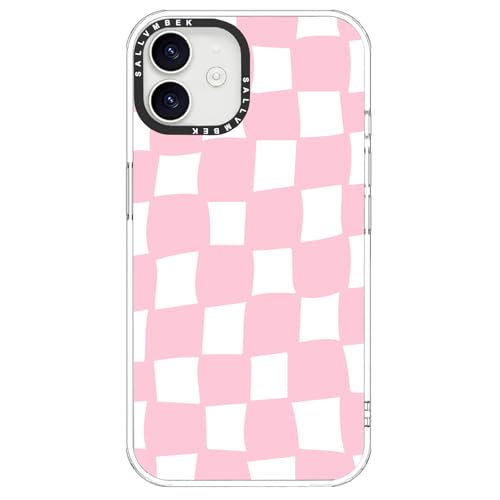 sallvmbek for iPhone 12 Case/iPhone 12 Pro Case 6.1,Compatible with MagSafe,Cute Design Checkered Print Pattern,Magnetic Shockproof Protective Clear TPU Bumper Mag Safe Cases Cover for Women Girly