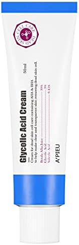 A'PIEU Glycolic Acid Cream, 1.69 fl oz (50 ml) Korean Facial Exfoliating Peeling gel with Glycolic Acid