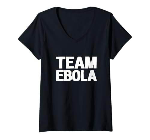 Damen Mannschaft Ebola T-Shirt mit V-Ausschnitt