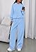 PRETTYGARDEN Womens Sweatsuits 2 Piece Set 2026 Casual Winter Long Sleeve Hoodie Loose Wide Leg Sweatpants Fall Tracksuit (Light Blue,Large)