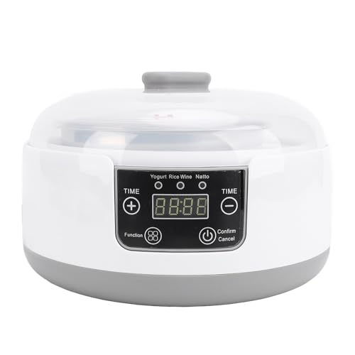 Electric Yogurt Maker Machine, 1.2L Homemade Yogurt Natto Maker, Home Yogurt Incubator with Glass Jar & Stainless Steel Liner, for Home Organic Yogurt, Cheese, Fruit Wine (US