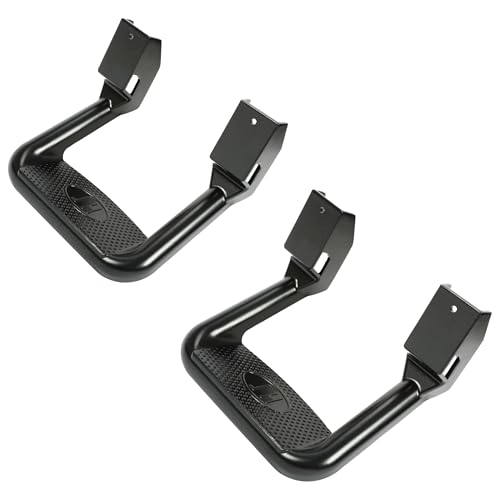 ECOTRIC Side Steps-300LB Load Electrophoresis Black Aluminum Step Rails for Trucks Compatible with Chevy Ford Toyota GMC Dodge Jeep & More