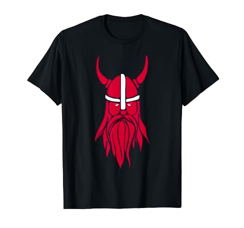Denmark Nordic Scandinavian Danish Viking Helmet with Horns T-Shirt