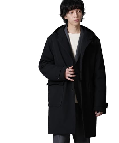 [ナノ・ユニバース] anewdown (R) 撥水 フード コート メンズ M 010 ブラック 668-4211212