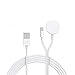 Produktbild Für Watch Ladekabel,Weiß Ladekabel auf USB Uhren-Ladekabel für Watch 5/4/3/2/1, 2-in-1 kabelloses Ladekabel für Phone 12/12Pro/12Promax/12Mini/Airpods Pro/Airpod 2