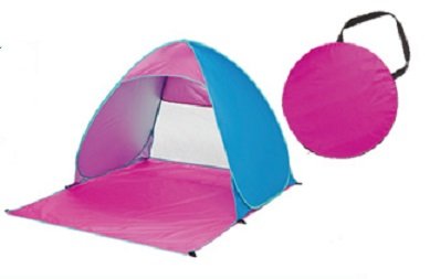 Amazon | ポップアップテント ピンク×ブルー ワンタッチテント