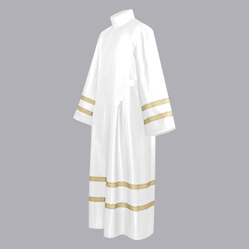 Ropa islámica Thobe suelta: túnica estampada cómoda para celebraciones 6