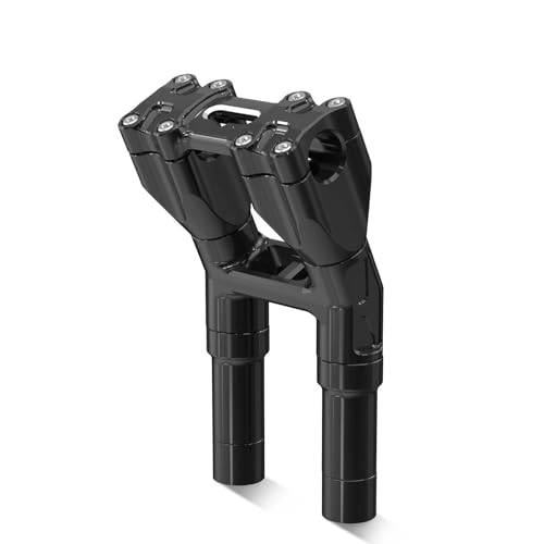 ハンドルバーリフトブラケット バイク用ハンドルバーライザーに適合するハーレー に適合するファットボーイ FLSTF 2001-2017 ファットボブ FXFBS 114 2018-2023 ストリートボブ FXBB 107 FXBBS 114 用。(黒)