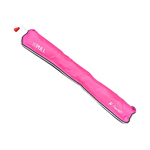 ライフジャケット ベルト型 手動膨張式 釣り ウエストタイプ 男女兼用 警笛付き 救命胴衣 (ピンク)